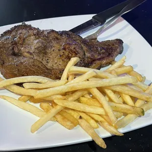 Special of the day steak and fires come enjoy