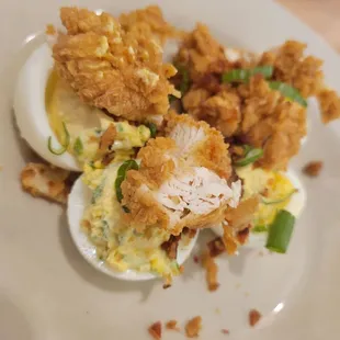Fried Chicken Deviled Eggs!