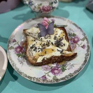 Goat cheese lavender toast