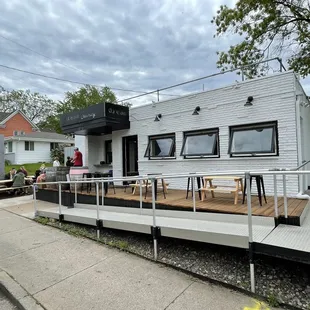 All outdoor seating.