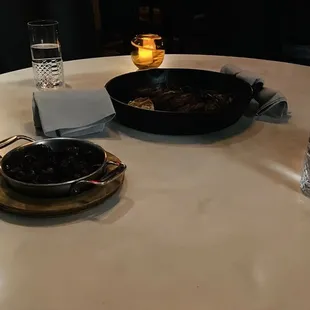 This is what we stared at the whole time. Food with no plates or silverware.