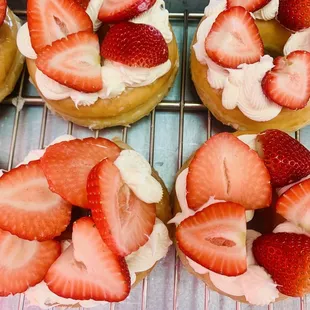Fresh Strawberries Donuts