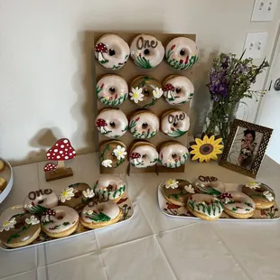 Custom donuts for my daughters 1st Birthday!
