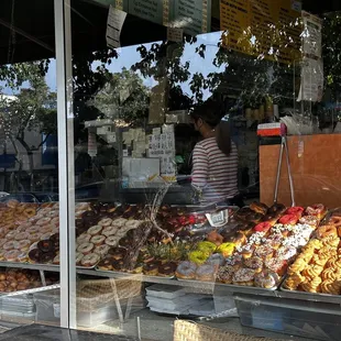Outside the shop