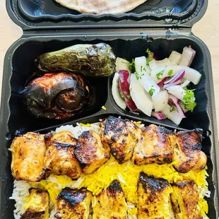 #13 chicken breast + chicken thigh w rice