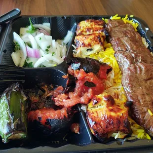 Chicken and steak Kabobs