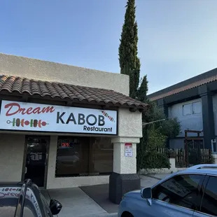 Front of business with plenty of parking