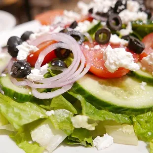The Greek salad was great portions and delicious and fresh!