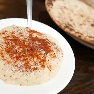 Hummus with house made bread thing was delish!