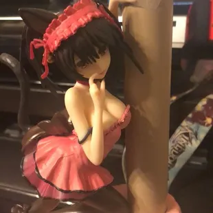 Literally had to tape the hand onto the pole to try to fix how it lays. Her hand that's by her mouth should be on the opposite side as well.