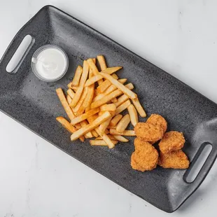 Halal Chicken nuggets are yummy bite-sized pieces and they're perfect for dipping in sauces! Kids love them