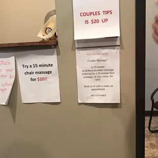 Just know that a tip is EXPECTED. Entitlement at it's finest. There is also another reminder in each massage room.