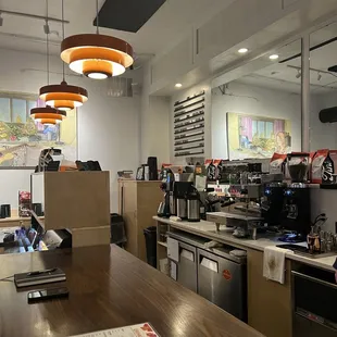 Bar with coffee machines