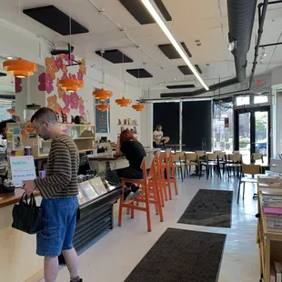 Coffee bar and seating area