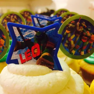 a close up of a cupcake