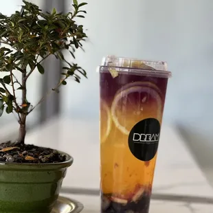 Dream Tea: Blueberry pineapple butterfly tea 25% sweetness