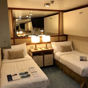 Inside state room on the Caribbean Princess