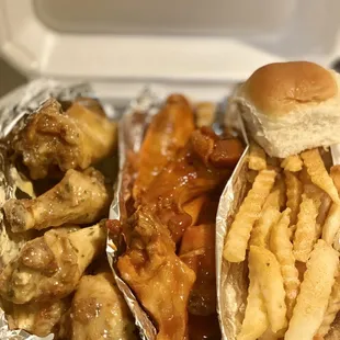 a chicken sandwich and french fries