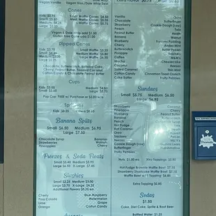 Dreamette Atlantic Beach menu