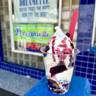 Blueberry cobbler cup