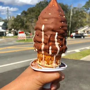 Chocolate dipped Swirl