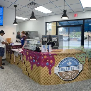 customers at the counter