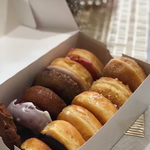 a box of assorted donuts