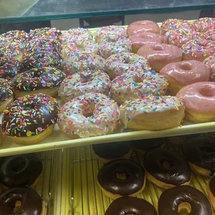 Variety of sprinklers donuts