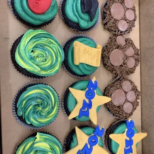 Baylor Themed Cupcakes