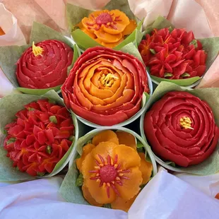 Flower cupcakes