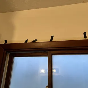 Random tape on the wall.