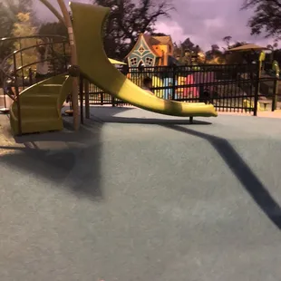 Well lit playground with tons of space for running