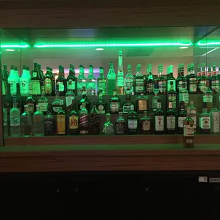 Decent stock for a tiny hotel bar.
