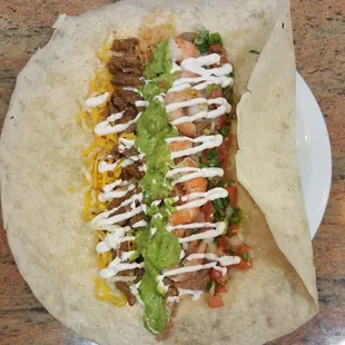 Shrimp burrito