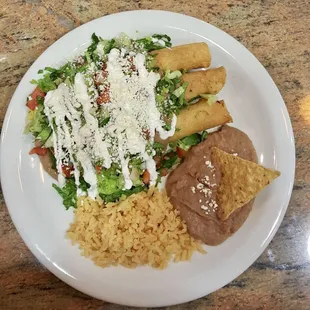Rolled tacos plate
