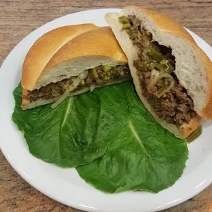 Philly cheese steak sandwich