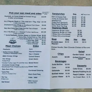 New menu