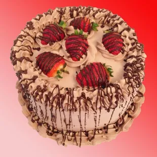 a chocolate covered cake
