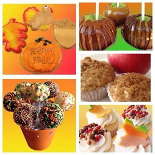 a variety of desserts