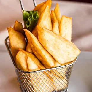 a basket of french fries