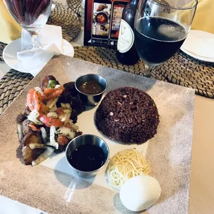 Waakye with Turkey tail