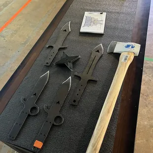 a variety of tools on a table