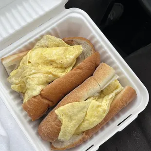 egg sausage cheese long roll