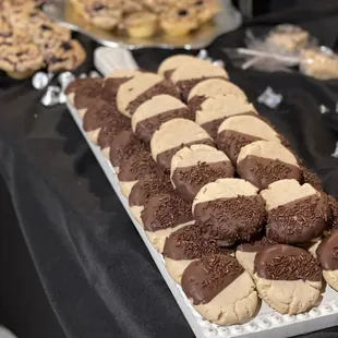  tray of cookies on a table