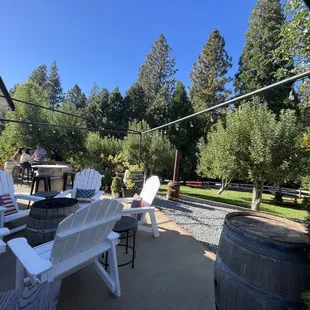 Beautiful farm and patio seating