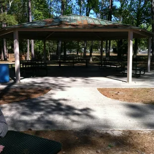 4 covered picnic table areas with grills