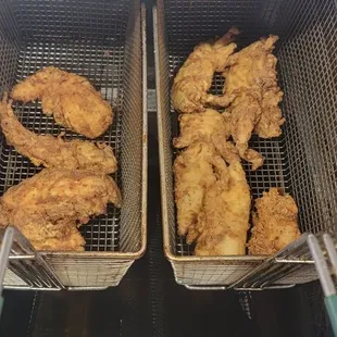 Fresh breaded n fried chicken