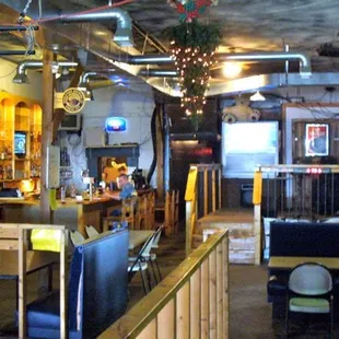 the bar and dining area