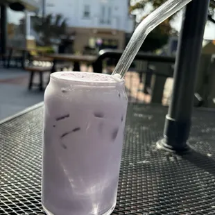 16 oz Iced Taro Milk Tea