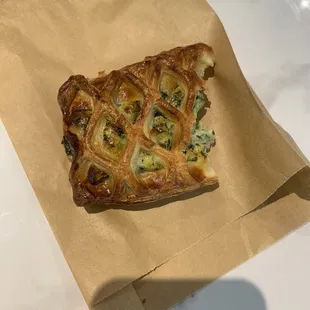 Feta spinach pastry to die for! So flaky and light and yummy